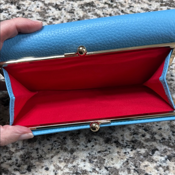 Dooney & Bourke Caribbean Blue Leather Wallet - Picture 6 of 9